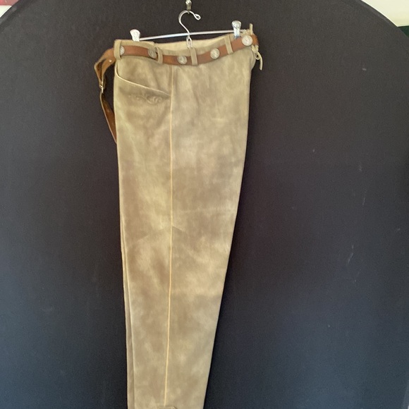 Spieth & Wensky Real Bavarian Trousers with Belt 100% Leather Size 56 - Picture 8 of 12